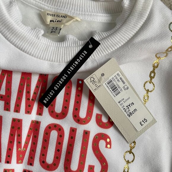 River Island toddler girl swearshirt - Picture 3 of 3